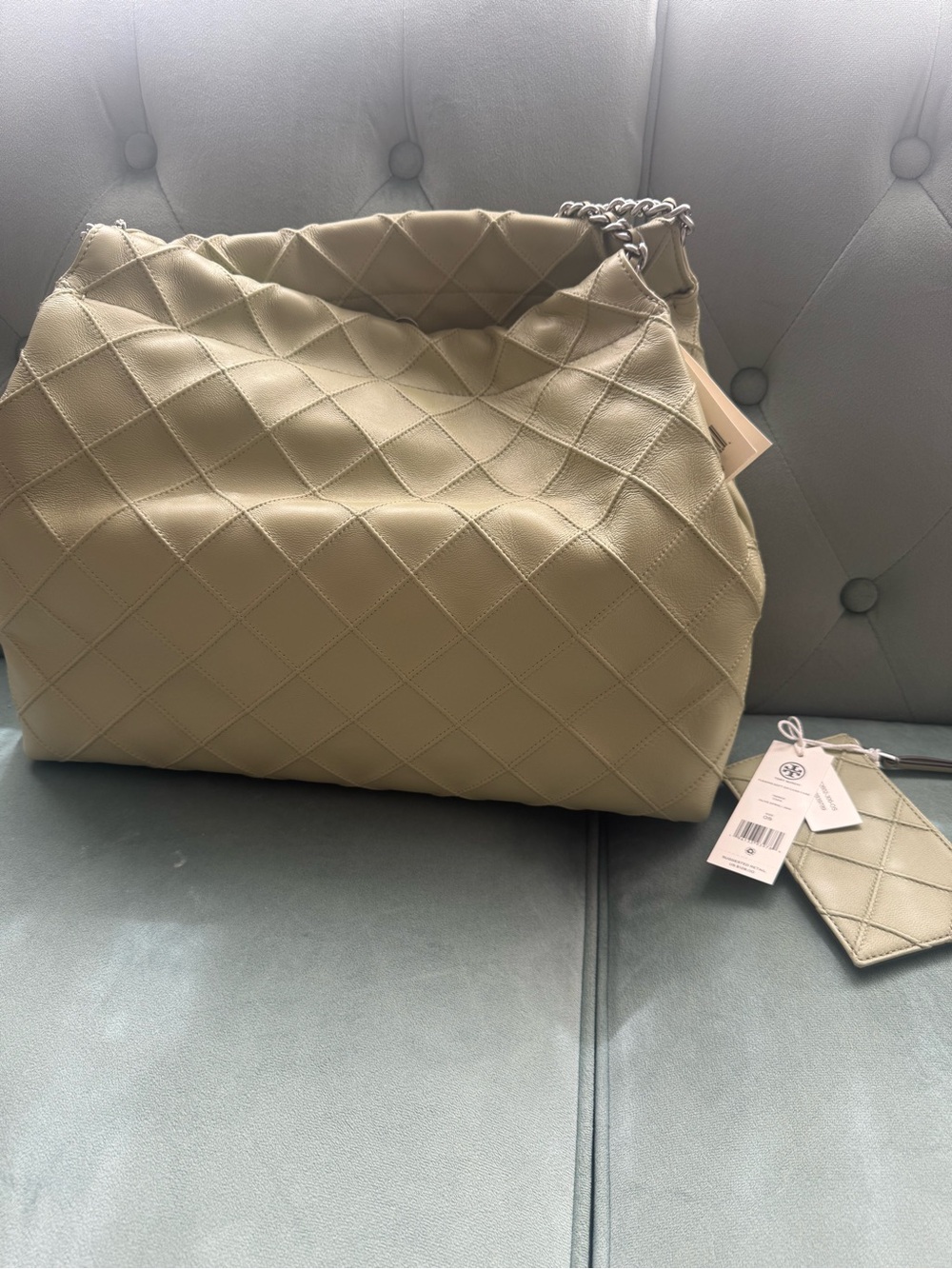 Tory Burch Fleming Quilted Leather Hobo Bag